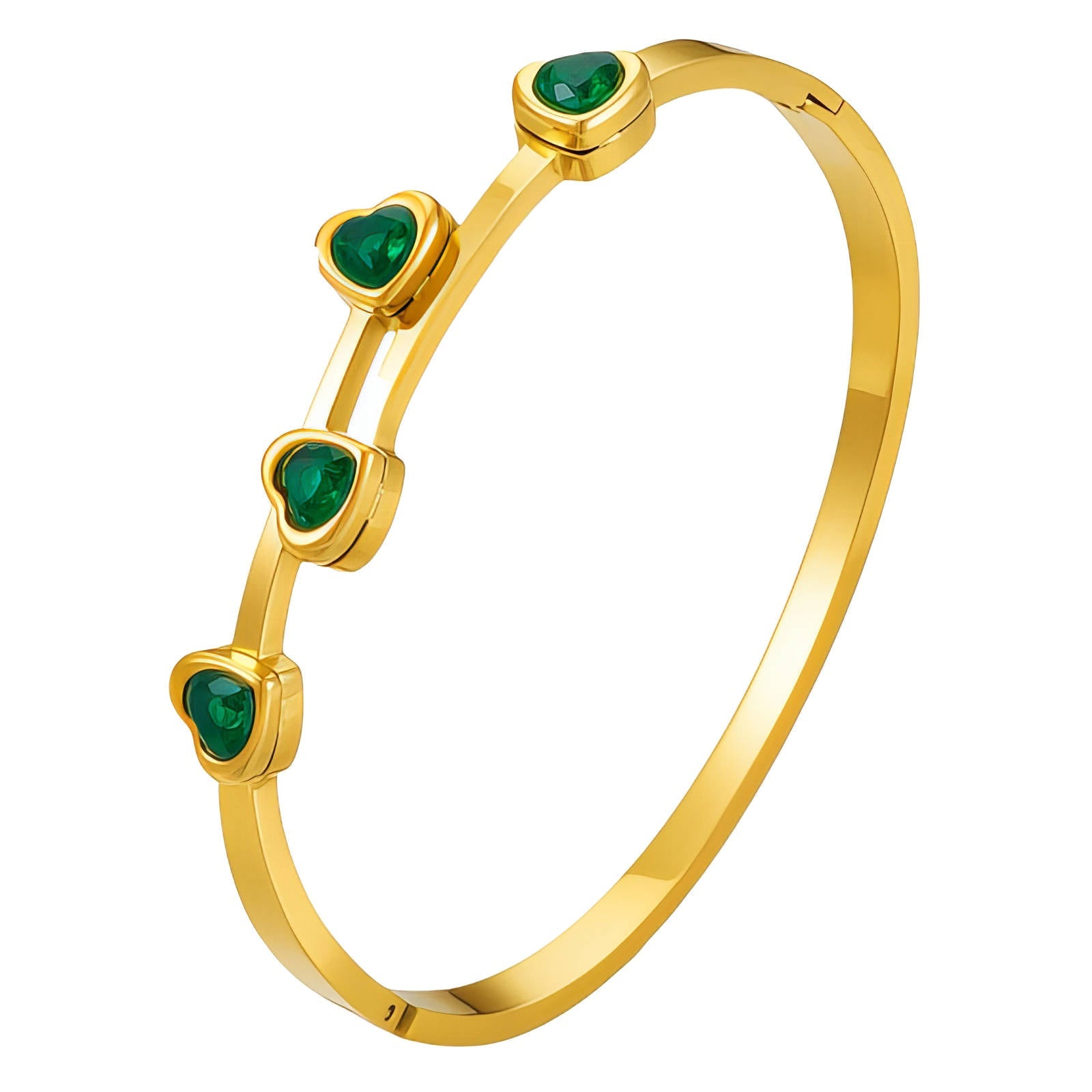 Hearts" Bracelet, 18K Gold Plated Steel - JewelJiveLatest Jewelry