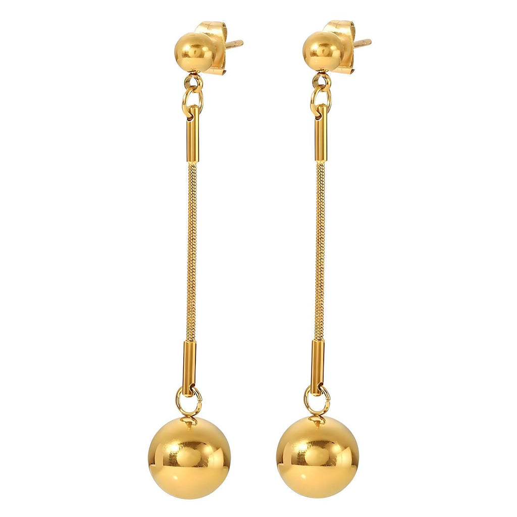 Earrings, 18K Gold Plated Steel - JewelJiveLatest Jewelry